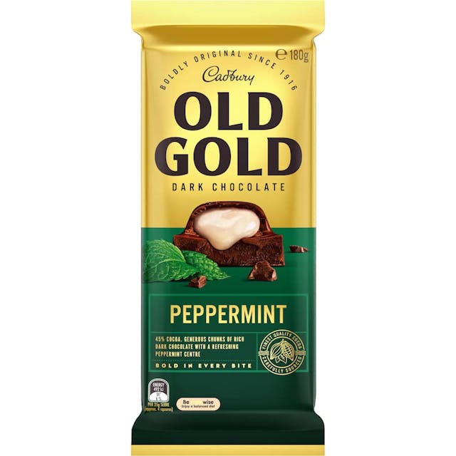 Cadbury Old Gold Chocolate Block Peppermint