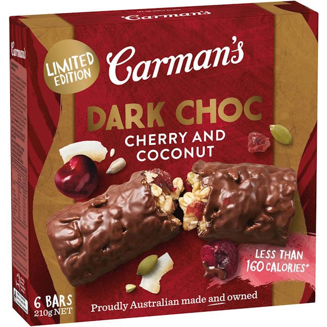 Carman's Dark Choc Cherry Coconut Bar