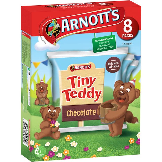 Arnott's Tiny Teddy Chocolate Biscuits Multipack