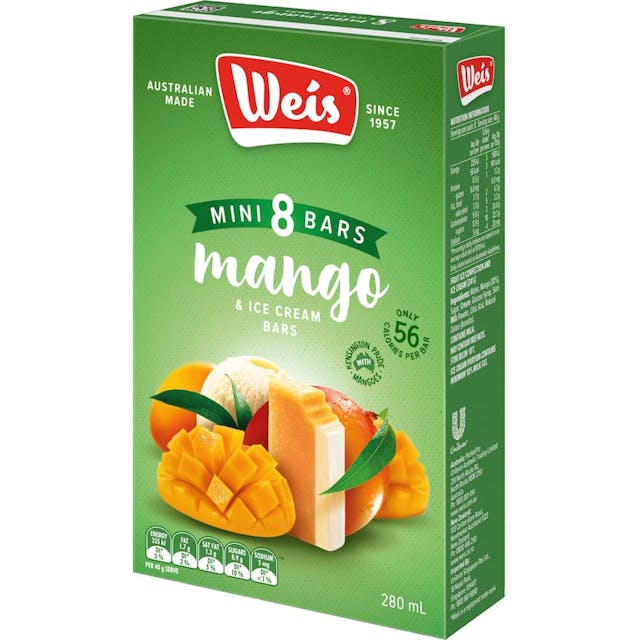 Weis Icecream Bar Mango Minis 280Ml