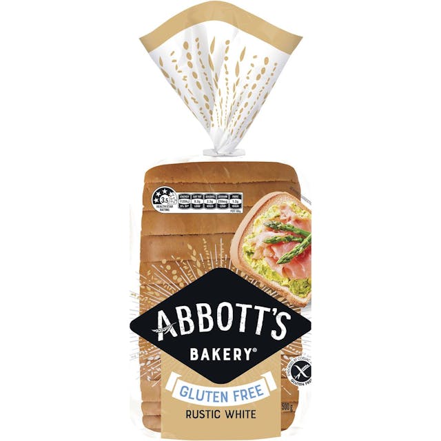 Abbott's Bakery Gluten Free Rustic White Bread Slice Loaf