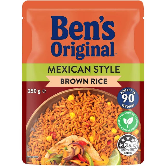Ben's Original Brown Mexican Style Microwave Rice Pouch