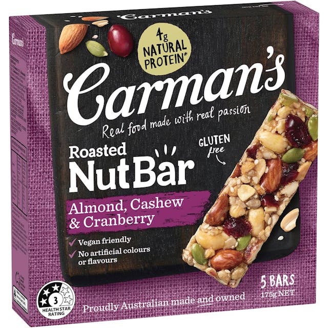 Carman's Almond, Cashew & Cranberry Nut Bars