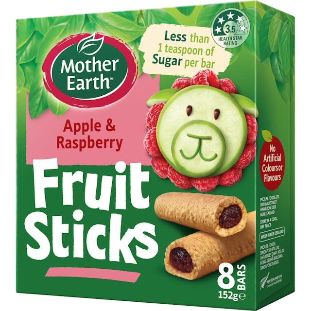 Mother Earth Fruit Sticks Fruit Filled Bar Apple & Raspberry
