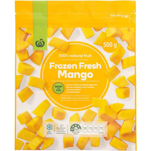 Woolworths Frozen Mango