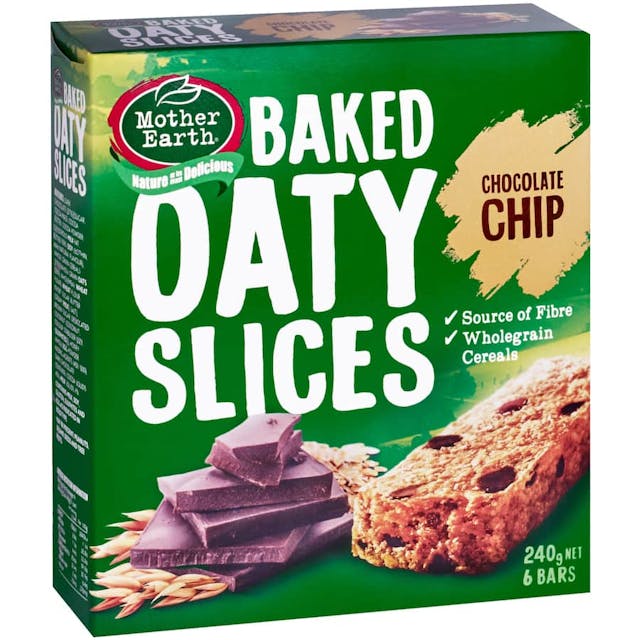 Mother Earth Oaty Slices Muesli Bars Chocolate Chip