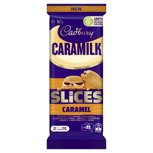 Cadbury Caramilk Caramel Slices Chocolate Block