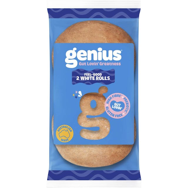 Genius Gluten Free Soft White Rolls 2 Pack