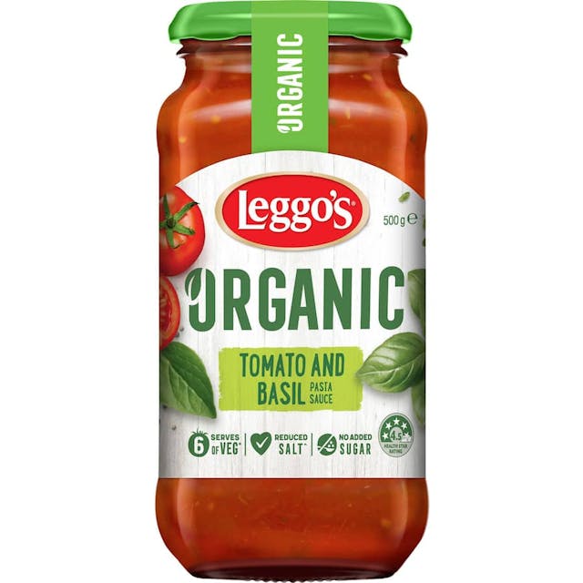 Leggos Organic Tomato & Basil Pasta Sauce