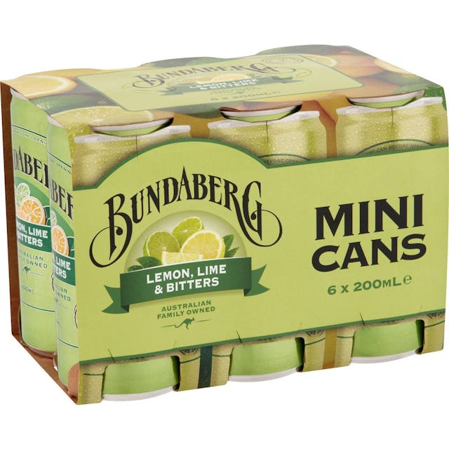 Bundaberg Mini Cans Lemon Lime Bitters