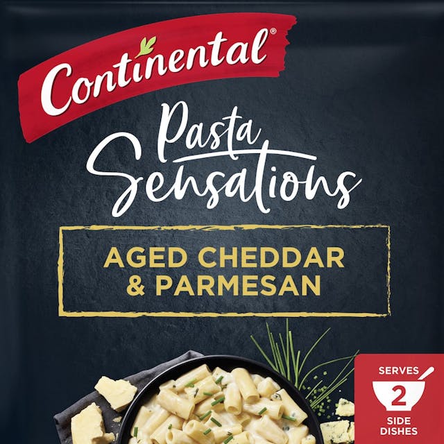 Continental Pasta & Sauce Pasta Dish Aged Cheddar Parmesan & Chives