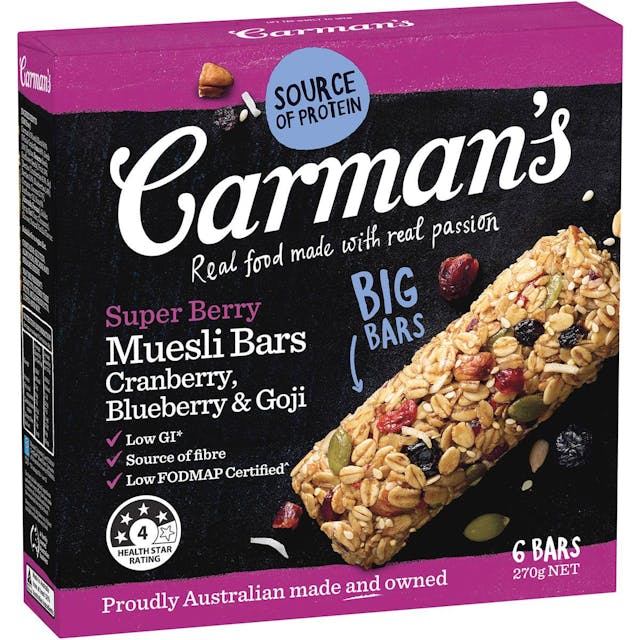 Carman's Super Berry Muesli Bars