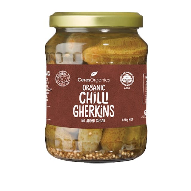 Organic Chilli Gherkins