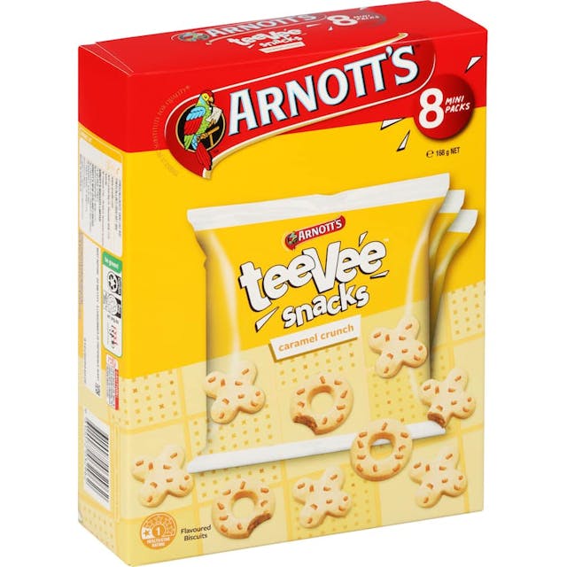 Arnotts Tee Vee Snacks Caramel Crunch Cookies