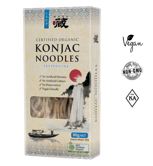 Kura Certified Organic Dried Konjac Noodles Fettuccine