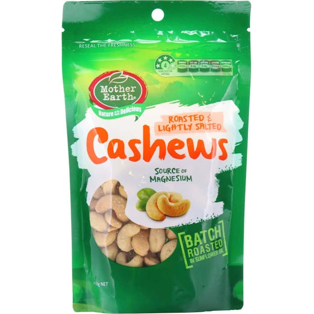 Mother Earth Cashews Batch Roasted & Salted
