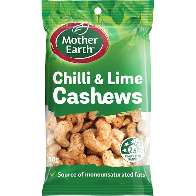 Mother Earth Cashews Chilli & Lime