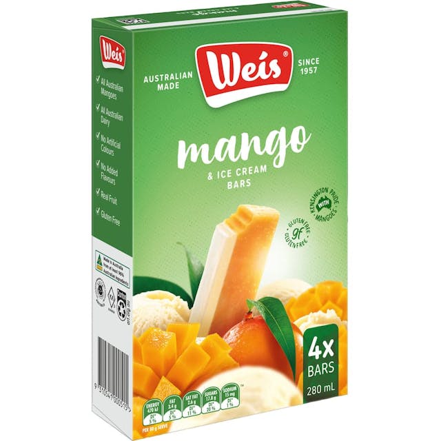 Weis Ice Cream Bar Mango & Cream 280Ml