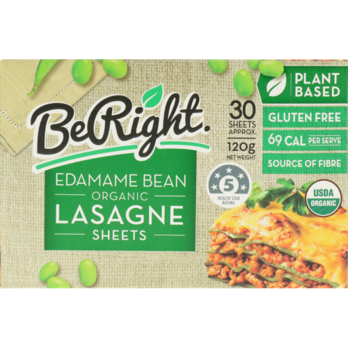 Be Right Edamame Bean Lasagne Sheets