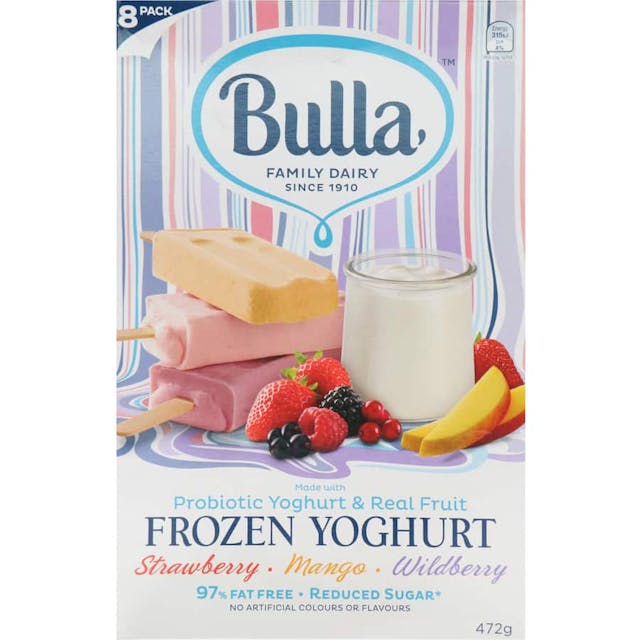 Bulla Fruit N Frozen Yoghurt Strawberry, Mango & Wildberry