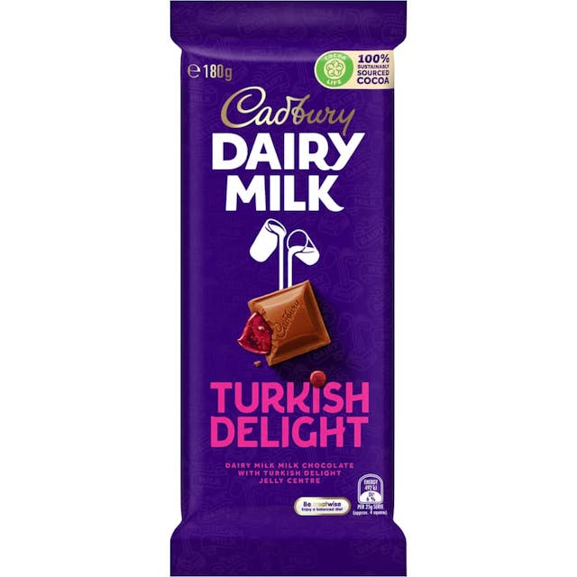 Cadbury Chocolate Block Dairy Milk Turkish Delight
