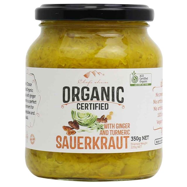 Chef's Choice Certified Organic Sauerkraut With Ginger & Turmeric