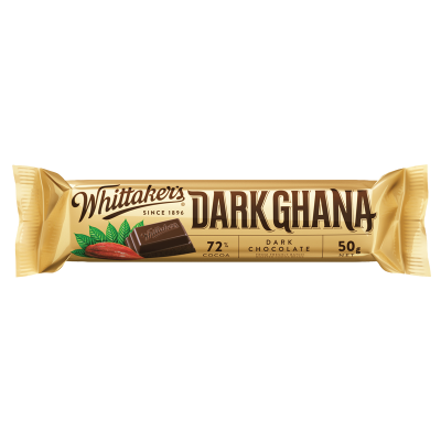 Whittaker's 72% Cocoa Dark Ghana Chocolate Bar