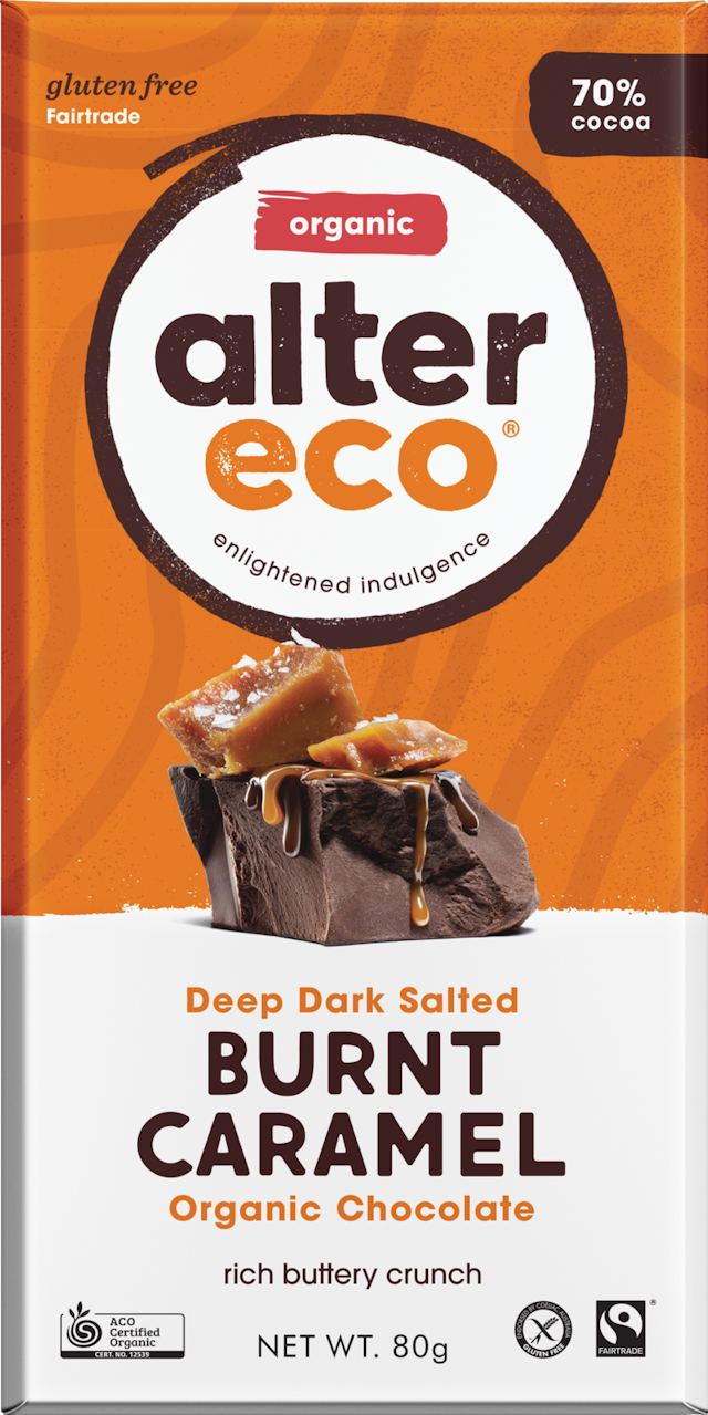 Alter Eco Organic Chocolate Dark Salted Burnt Caramel