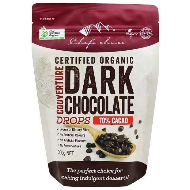 Chefs Choice Organic Dark Chocolate Drops 70%