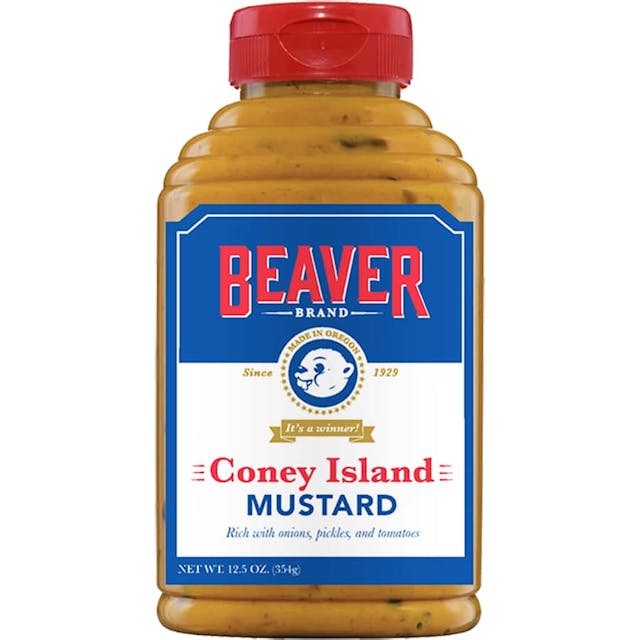 Beaver Mustard Coney Island Hot Dog