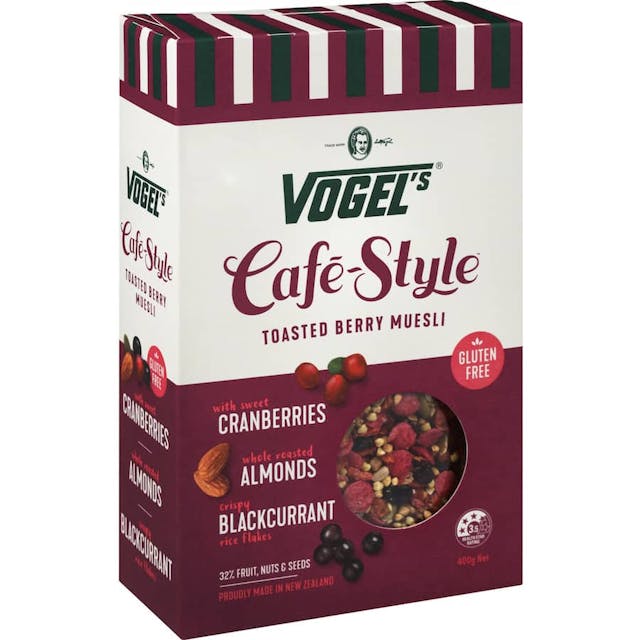 Vogels Cafe Style Muesli Toasted Berry Gf