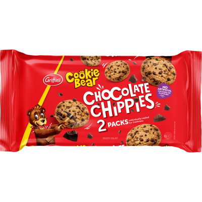 Griffin's Cookie Bear Chocolate Chippies Biscuits Twin Pack