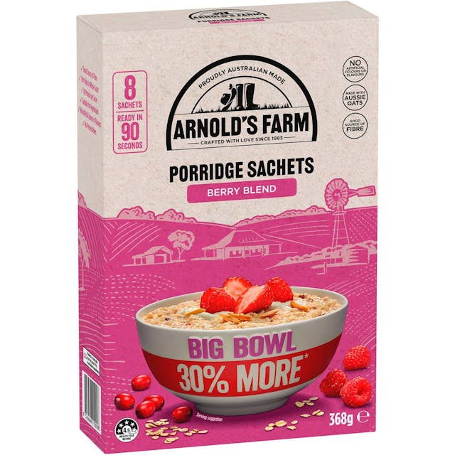 Arnold's Farm Porridge Sachets Berry Blend