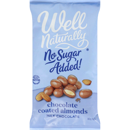 Well Naturally No Sugar Added Milk Chocolate Coated Almonds