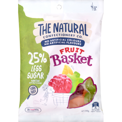 The Natural Confectionery Co. Fruit Basket 25% Less Sugar Confectionery