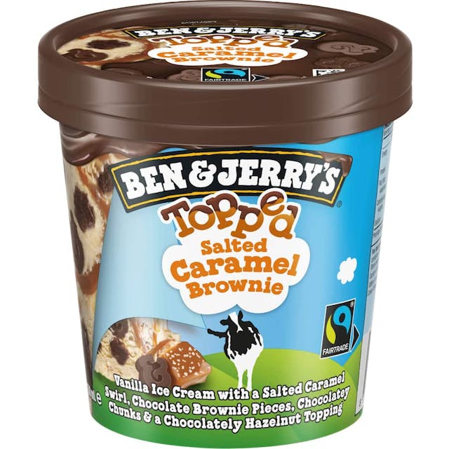 Ben & Jerry's Topped Ice Cream Salted Caramel Brownie