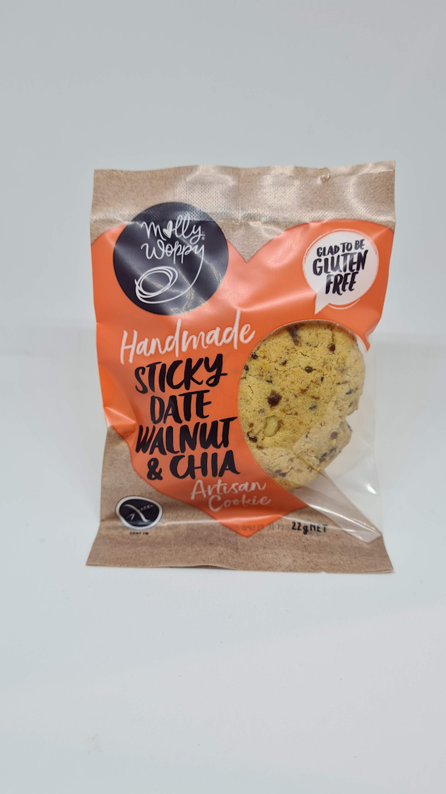 Molly Woppy Cafe Style Individual Artisan Biscuit Sticky Date, Walnut & Chia