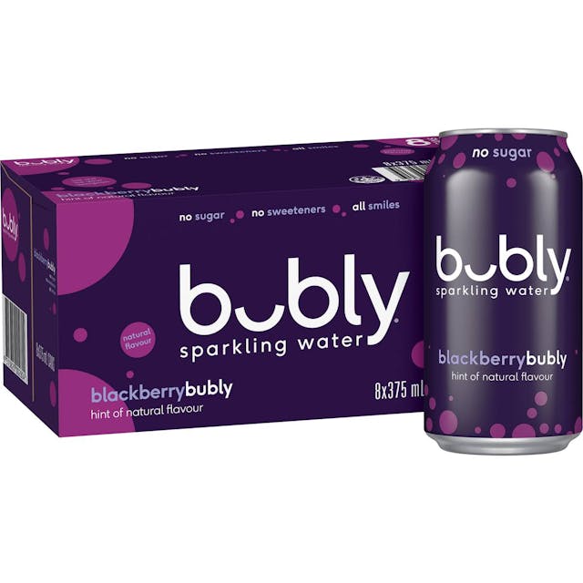 Bubly Sparkling Water With Blackberry Cans