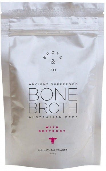 Broth & Co Australian Beef Bone Broth With Beetroot Powder Pouch