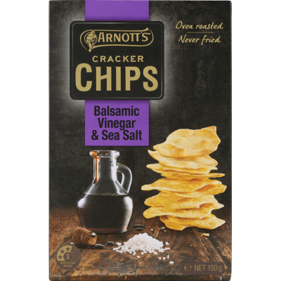 Arnott's Cracker Chips Goldlabel Sea Salt Balsamic Vinegar Cracker Chips