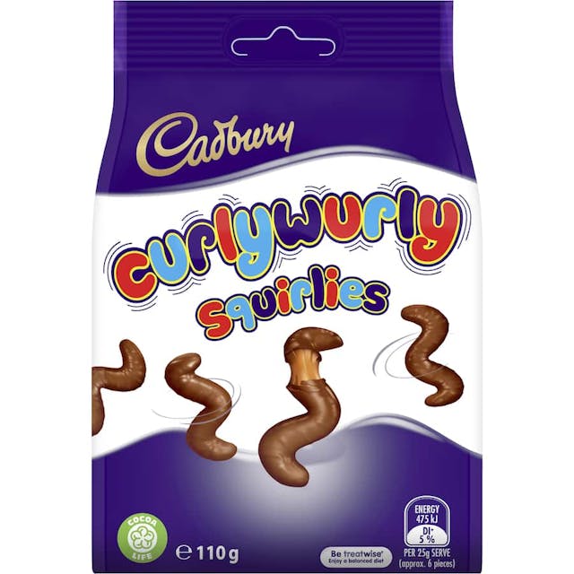 Cadbury Curly Wurly Share Pack Squirlies Bites