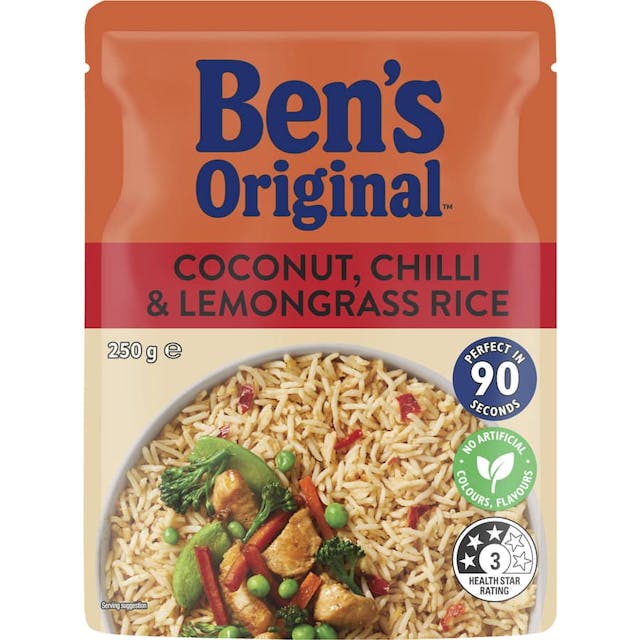 Bens Original Microwave Rice Coconut Chilli & Lemongrass
