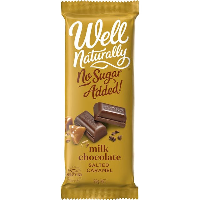 Well Naturally No Sugar Added Snack Bar Chocolate Salted Caramel