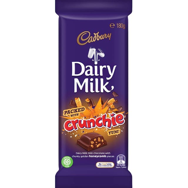 Cadbury Chocolate Block Packed With Crunchie