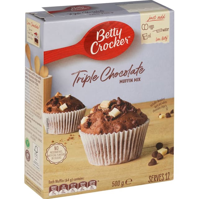 Betty Crocker Muffin Mix Triple Chocolate