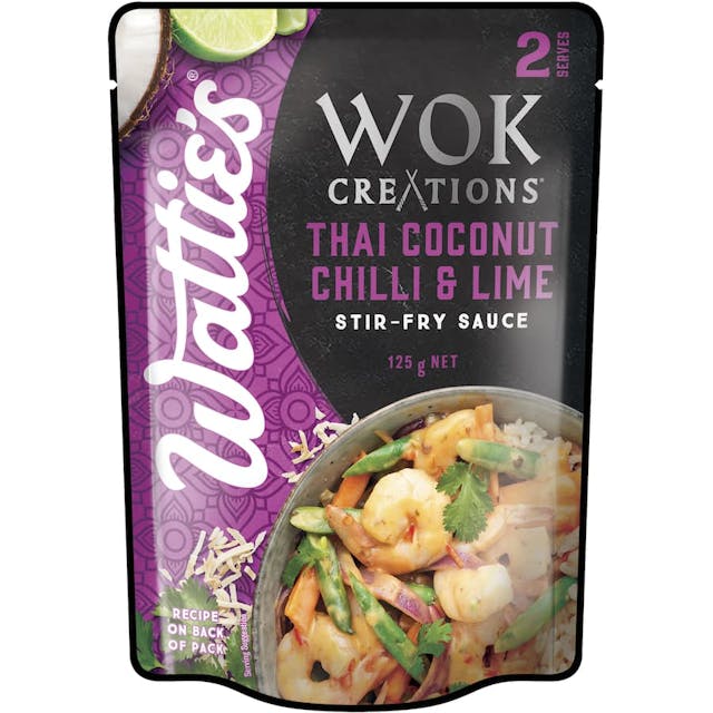 Wattie's Wok Creations Stir Fry Sauce Thai Coconut Chilli & Lime