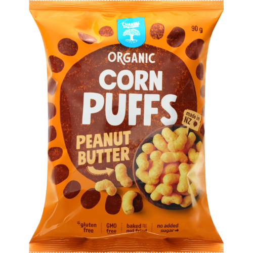 Chantal Organics Peanut Butter Corn Puffs