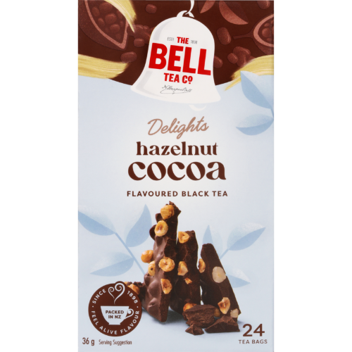 Bell Delights Hazelnut Cocoa Flavoured Black Tea Bags