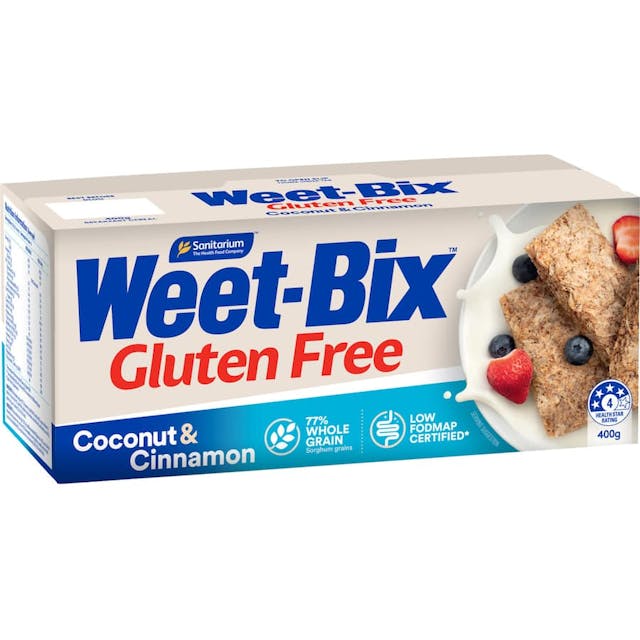 Sanitarium Weetbix Wheat Biscuits Cinnamon & Coconut Gluten Free