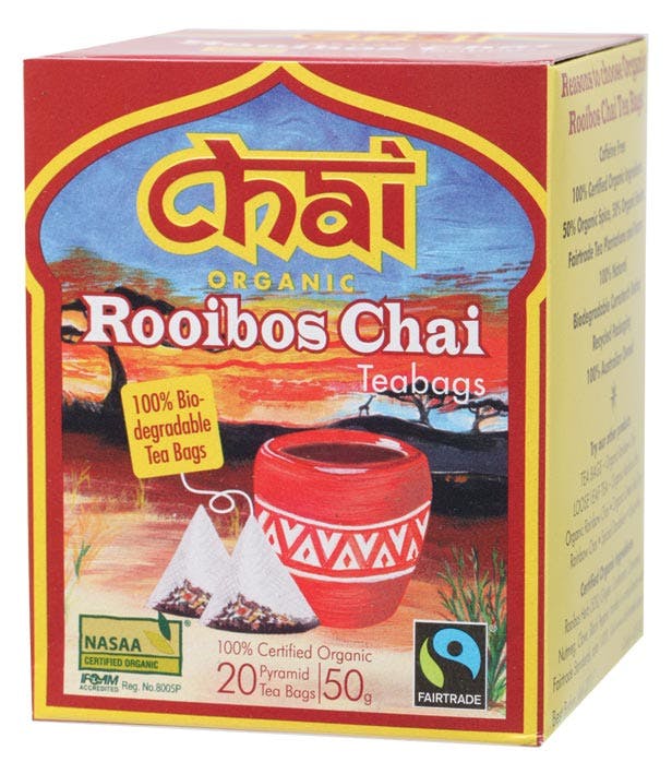 Certified Organic Rooibos Chai Tea Bags
